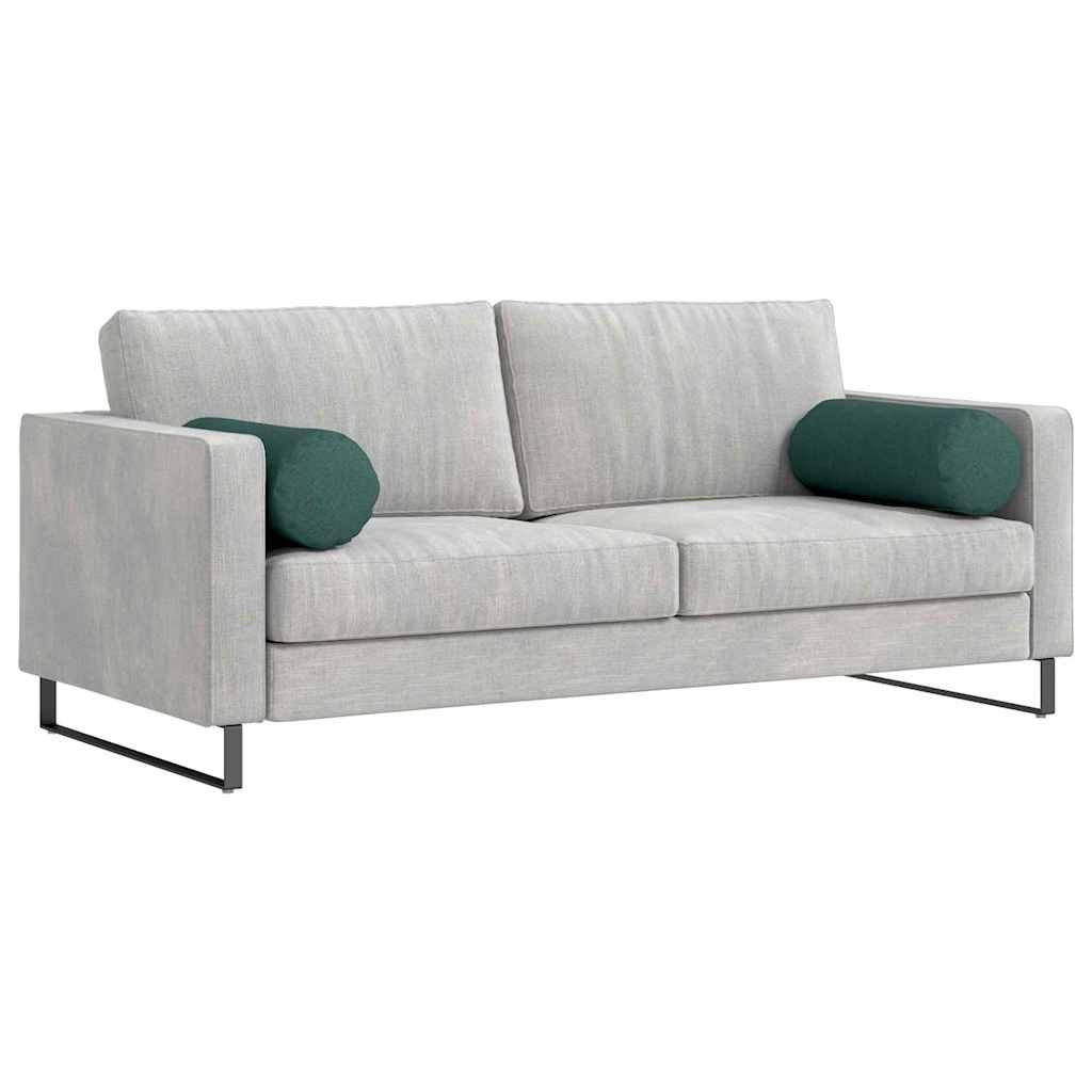 VidaXL Bolster Kussens 2 pcs Donkergroen Ø 25 x 70 cm Stof