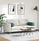 VidaXL Bolster Kussens 2 pcs Donkergroen Ø 25 x 70 cm Stof