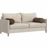 VidaXL Bolster Kussens 2 pcs Bruin Ø 25 x 70 cm Stof