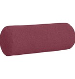 VidaXL Bolster Kussens 2 pcs Wijnrood Ø 25 x 70 cm Stof