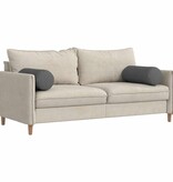 VidaXL Bolster Kussens 2 pcs Donkergrijs Ø 25 x 70 cm Stof