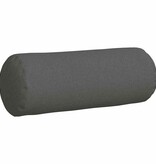 VidaXL Bolster Kussens 2 pcs Donkergrijs Ø 25 x 70 cm Stof