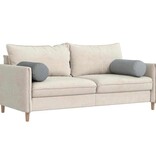 VidaXL Bolster Kussens 2 pcs Lichtgrijs Ø 25 x 70 cm Stof