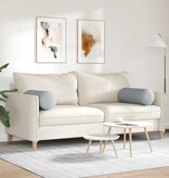 VidaXL Bolster Kussens 2 pcs Lichtgrijs Ø 25 x 70 cm Stof