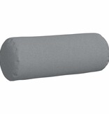 VidaXL Bolster Kussens 2 pcs Lichtgrijs Ø 25 x 70 cm Stof