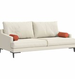 VidaXL Bolster Kussens 2 pcs Rood-oranje Ø 15 x 40 cm Katoen Stof