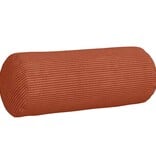 VidaXL Bolster Kussens 2 pcs Rood-oranje Ø 15 x 40 cm Katoen Stof