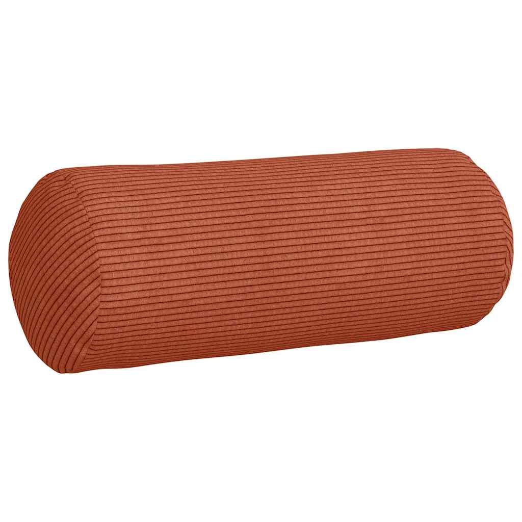 VidaXL Bolster Kussens 2 pcs Rood-oranje Ø 15 x 40 cm Katoen Stof