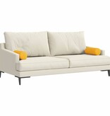 VidaXL Bolster Kussens 2 pcs Lichtgeel Ø 15 x 40 cm Katoen Stof