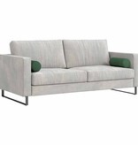 VidaXL Bolster Kussens 2 pcs Donkergroen Ø 15 x 40 cm Katoen Stof