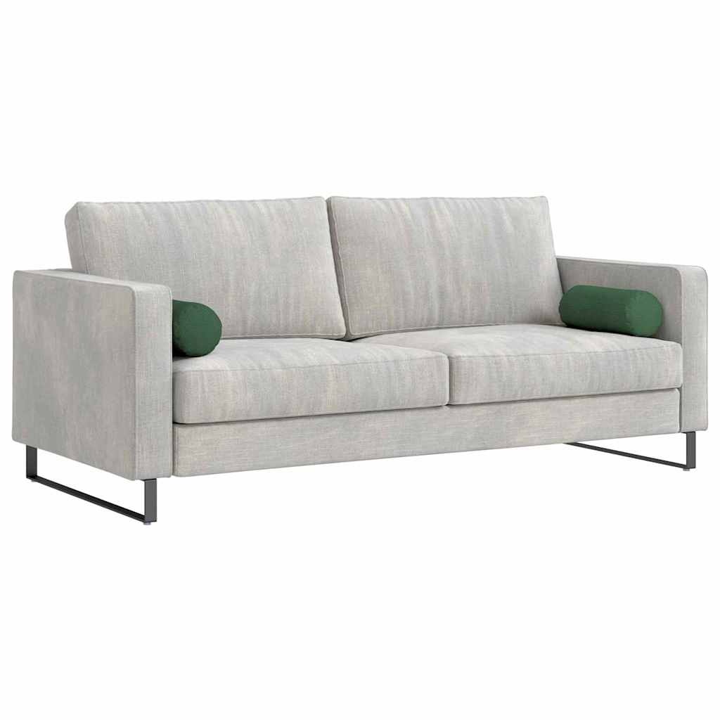 VidaXL Bolster Kussens 2 pcs Donkergroen Ø 15 x 40 cm Katoen Stof