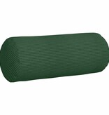 VidaXL Bolster Kussens 2 pcs Donkergroen Ø 15 x 40 cm Katoen Stof