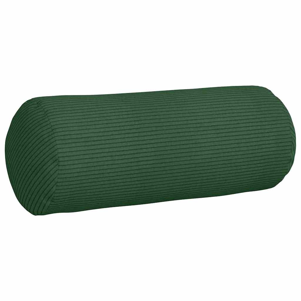 VidaXL Bolster Kussens 2 pcs Donkergroen Ø 15 x 40 cm Katoen Stof