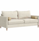 VidaXL Bolster Kussens 2 pcs Grijs groen Ø 15 x 40 cm Katoen Stof