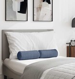 VidaXL Bolster Kussens 2 pcs Blauw Ø 15 x 40 cm Katoen Stof