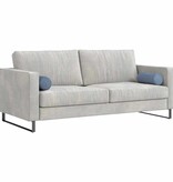 VidaXL Bolster Kussens 2 pcs Blauw Ø 15 x 40 cm Katoen Stof