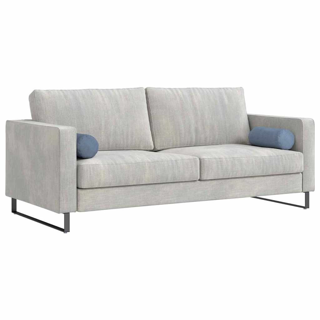 VidaXL Bolster Kussens 2 pcs Blauw Ø 15 x 40 cm Katoen Stof