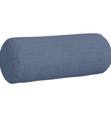 VidaXL Bolster Kussens 2 pcs Blauw Ø 15 x 40 cm Katoen Stof