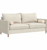 VidaXL Bolster Kussens 2 pcs Beige Ø 15 x 40 cm Microvezel Stof