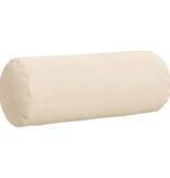 VidaXL Bolster Kussens 2 pcs Beige Ø 15 x 40 cm Microvezel Stof