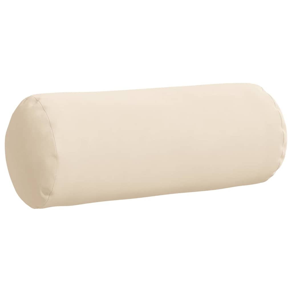 VidaXL Bolster Kussens 2 pcs Beige Ø 15 x 40 cm Microvezel Stof