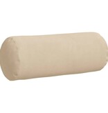 VidaXL Bolster Kussens 2 pcs Crème Ø 15 x 40 cm Microvezel Stof