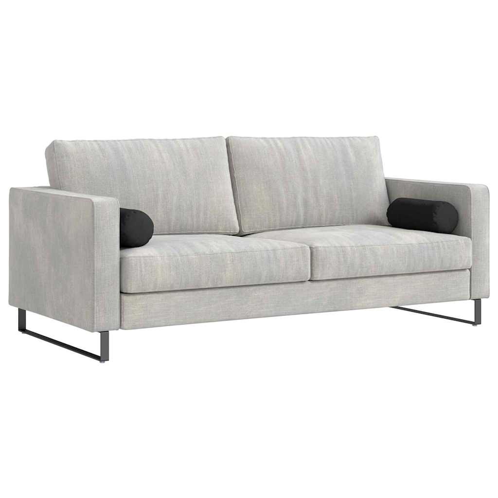 VidaXL Bolster Kussens 2 pcs Zwart Ø 15 x 40 cm Microvezel Stof