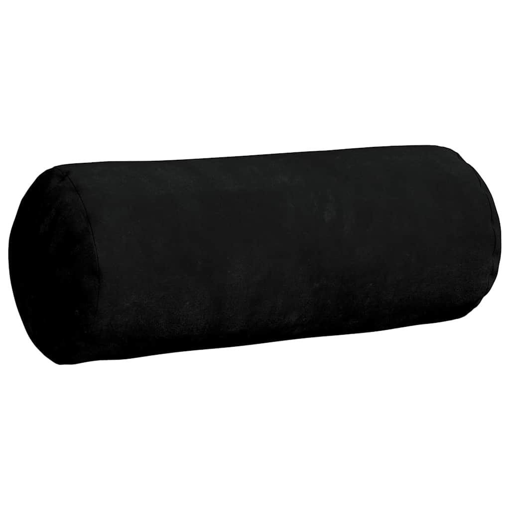 VidaXL Bolster Kussens 2 pcs Zwart Ø 15 x 40 cm Microvezel Stof