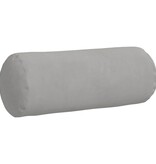 VidaXL Bolster Kussens 2 pcs Lichtgrijs Ø 15 x 40 cm Microvezel Stof