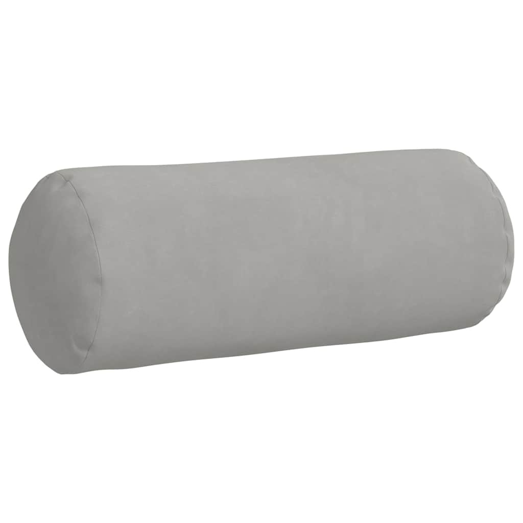 VidaXL Bolster Kussens 2 pcs Lichtgrijs Ø 15 x 40 cm Microvezel Stof
