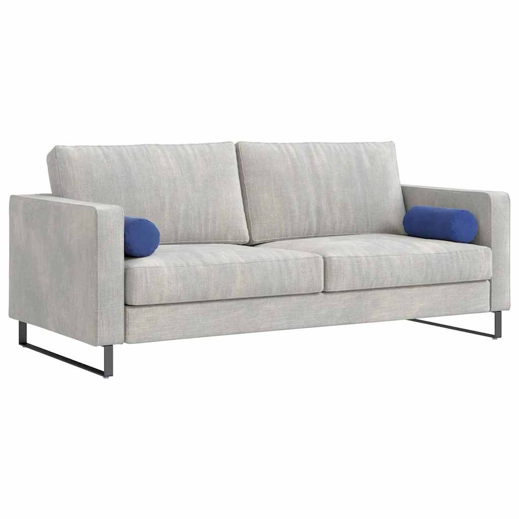 VidaXL Bolster Kussens 2 pcs Politieblauw Ø 15 x 40 cm Katoen Stof