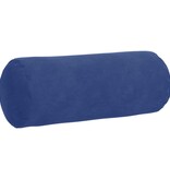 VidaXL Bolster Kussens 2 pcs Politieblauw Ø 15 x 40 cm Katoen Stof