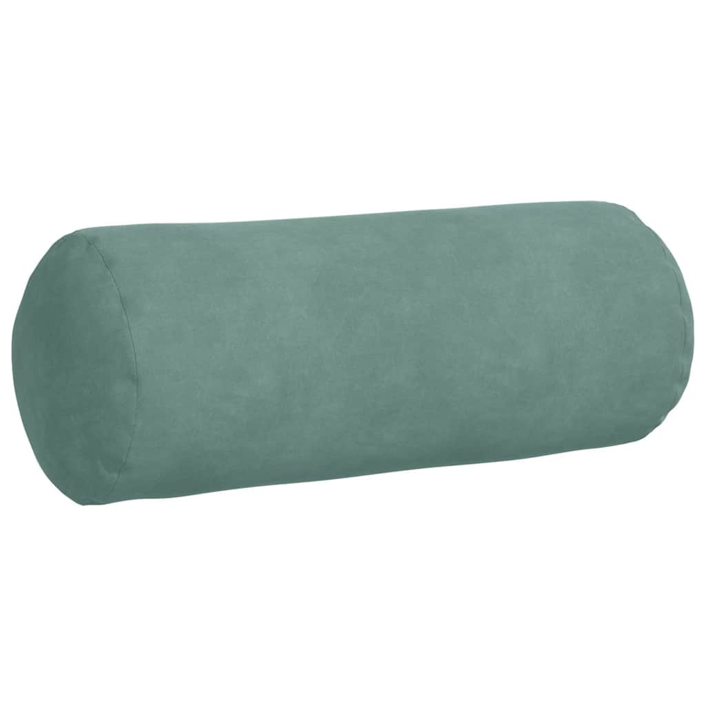 VidaXL Bolster Kussens 2 pcs Zeegroen Ø 15 x 40 cm Katoen Stof