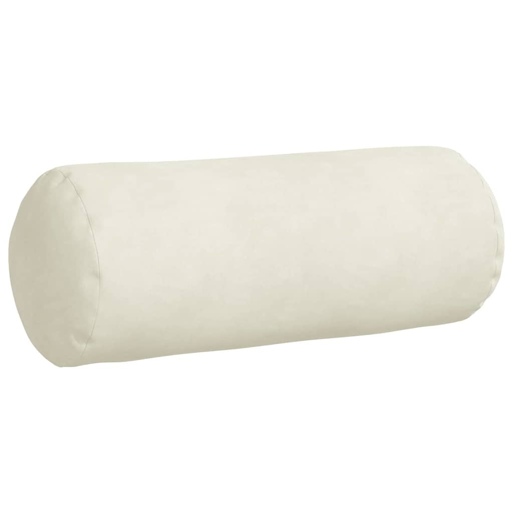VidaXL Bolster Kussens 2 pcs Crème Ø 15 x 40 cm Katoen Stof