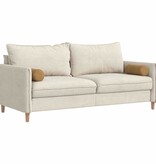 VidaXL Bolster Kussens 2 pcs Bruin Ø 15 x 40 cm Katoen Stof