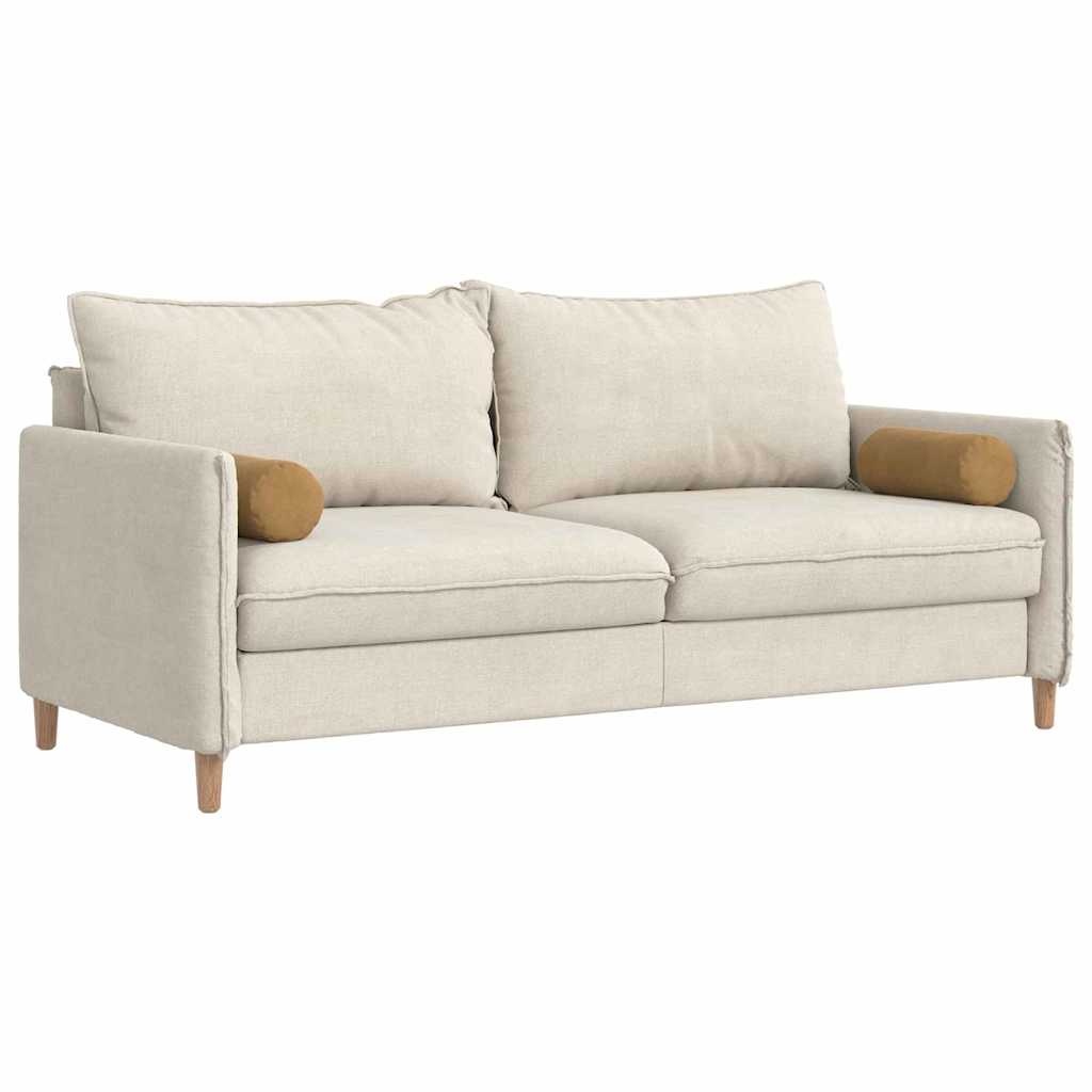 VidaXL Bolster Kussens 2 pcs Bruin Ø 15 x 40 cm Katoen Stof