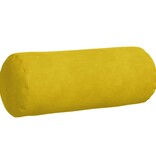 VidaXL Bolster Kussens 2 pcs Geel Ø 15 x 40 cm Katoen Stof