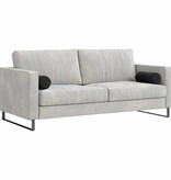 VidaXL Bolster Kussens 2 pcs Zwart Ø 15 x 40 cm Katoen Stof