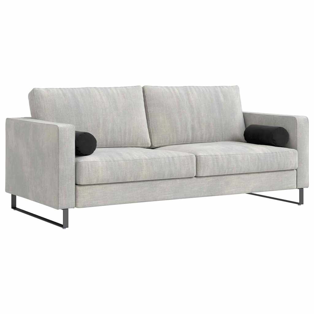 VidaXL Bolster Kussens 2 pcs Zwart Ø 15 x 40 cm Katoen Stof