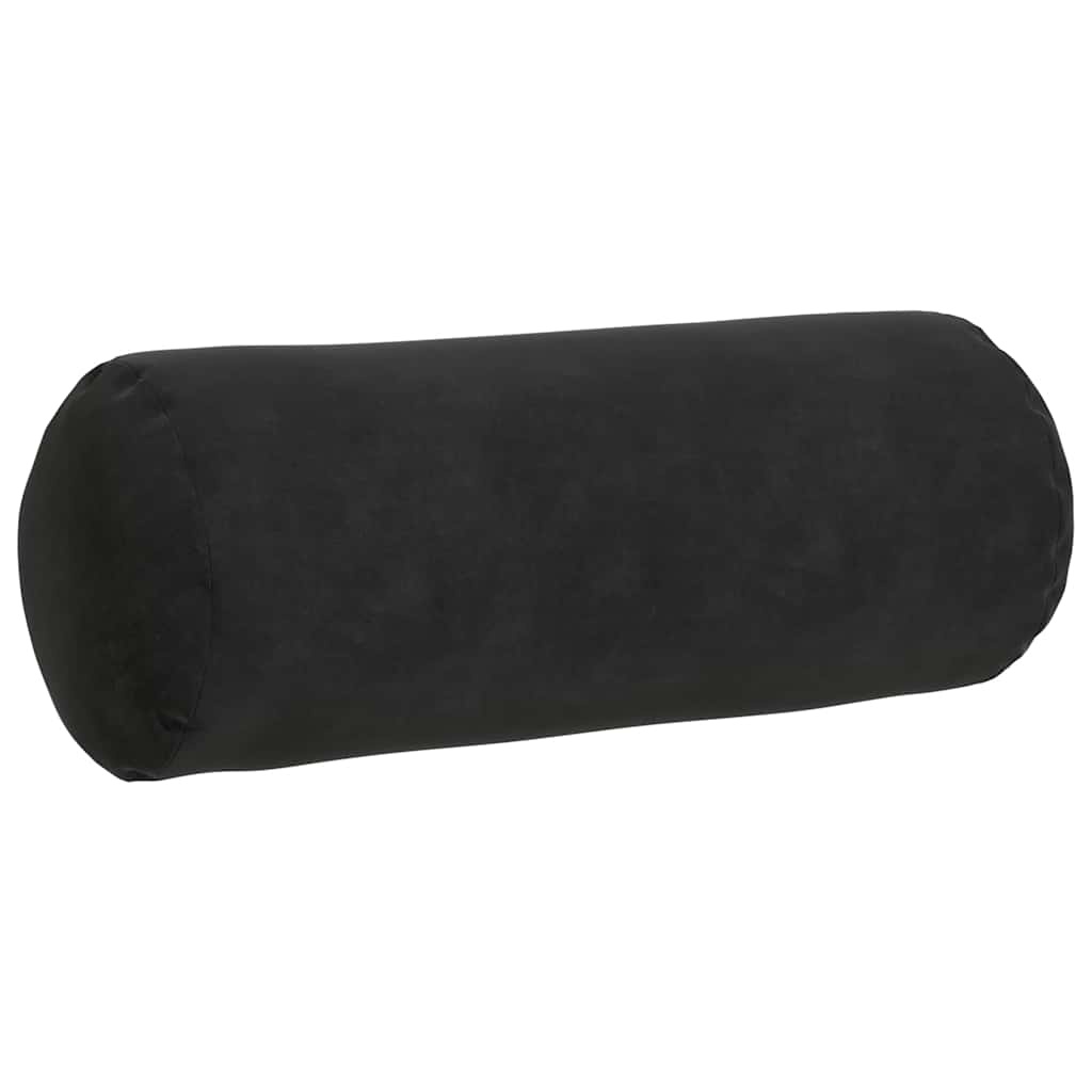 VidaXL Bolster Kussens 2 pcs Zwart Ø 15 x 40 cm Katoen Stof