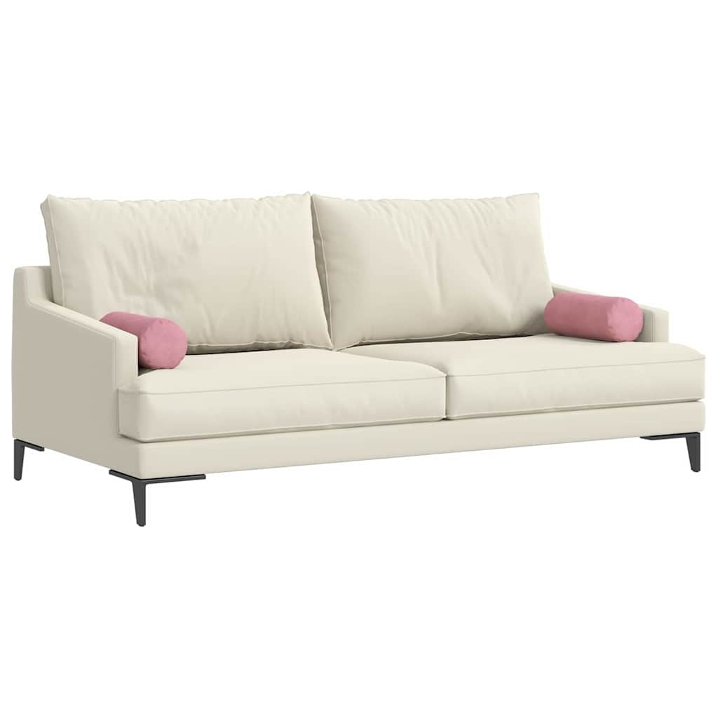 VidaXL Bolster Kussens 2 pcs Roze Ø 15 x 40 cm Katoen Stof