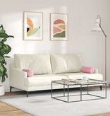 VidaXL Bolster Kussens 2 pcs Roze Ø 15 x 40 cm Katoen Stof