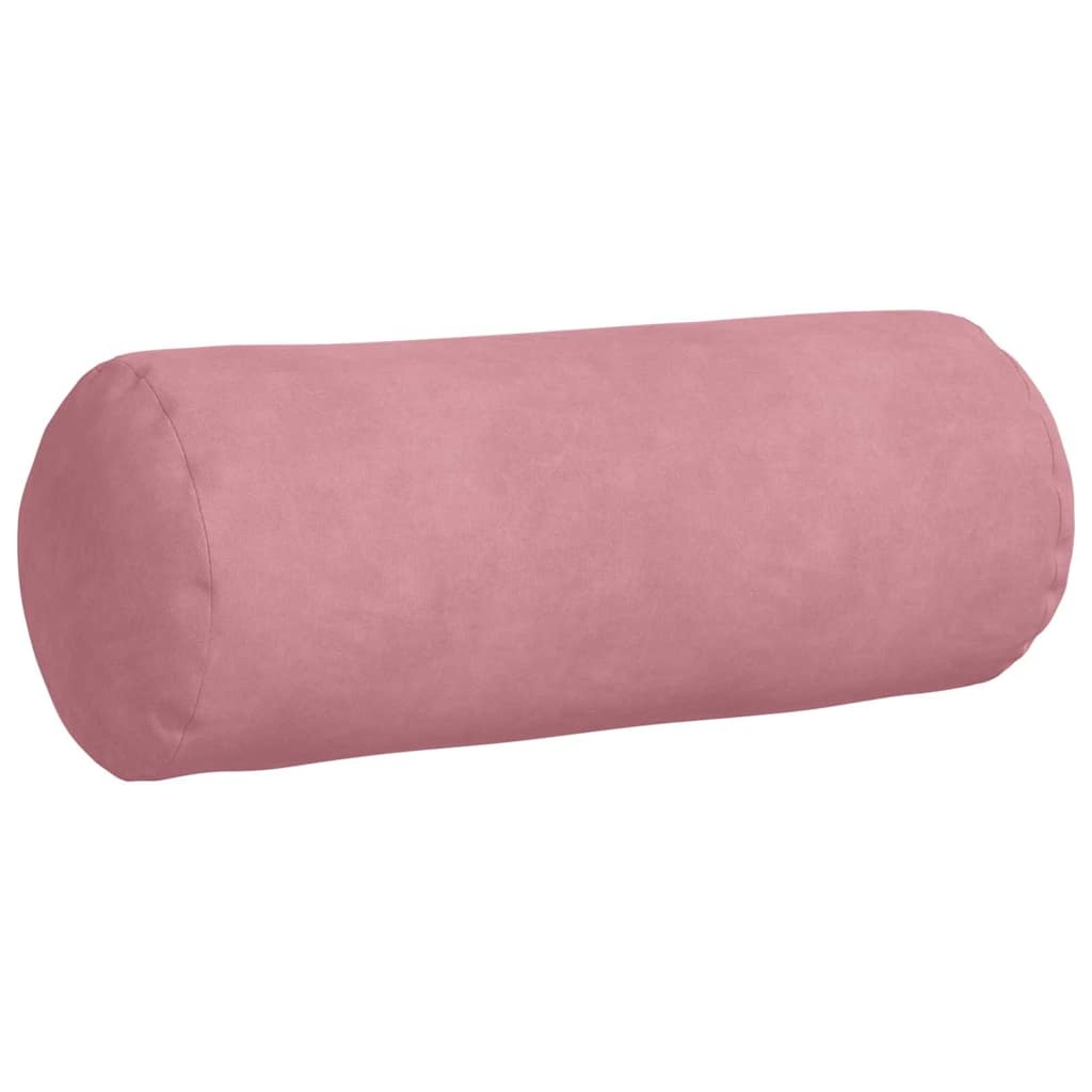 VidaXL Bolster Kussens 2 pcs Roze Ø 15 x 40 cm Katoen Stof