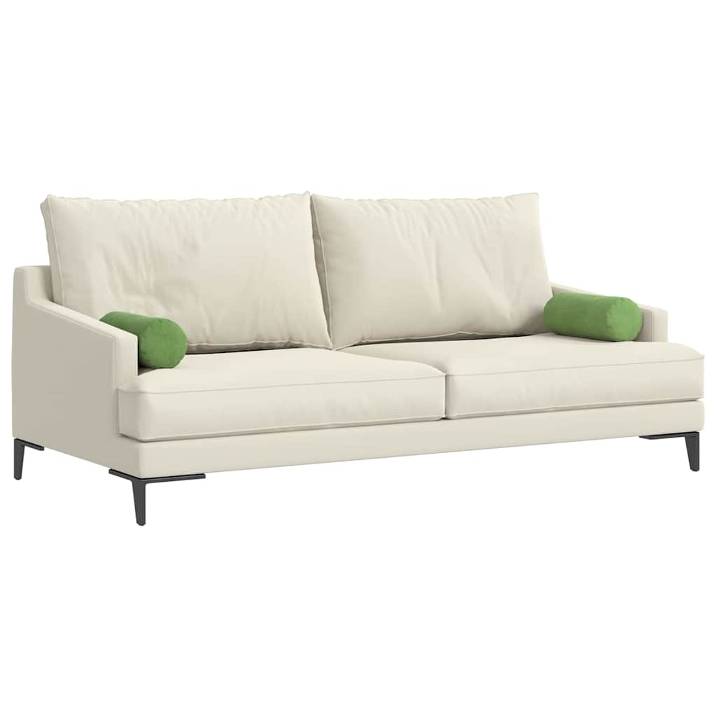 VidaXL Bolster Kussens 2 pcs Lichtgroen Ø 15 x 40 cm Katoen Stof