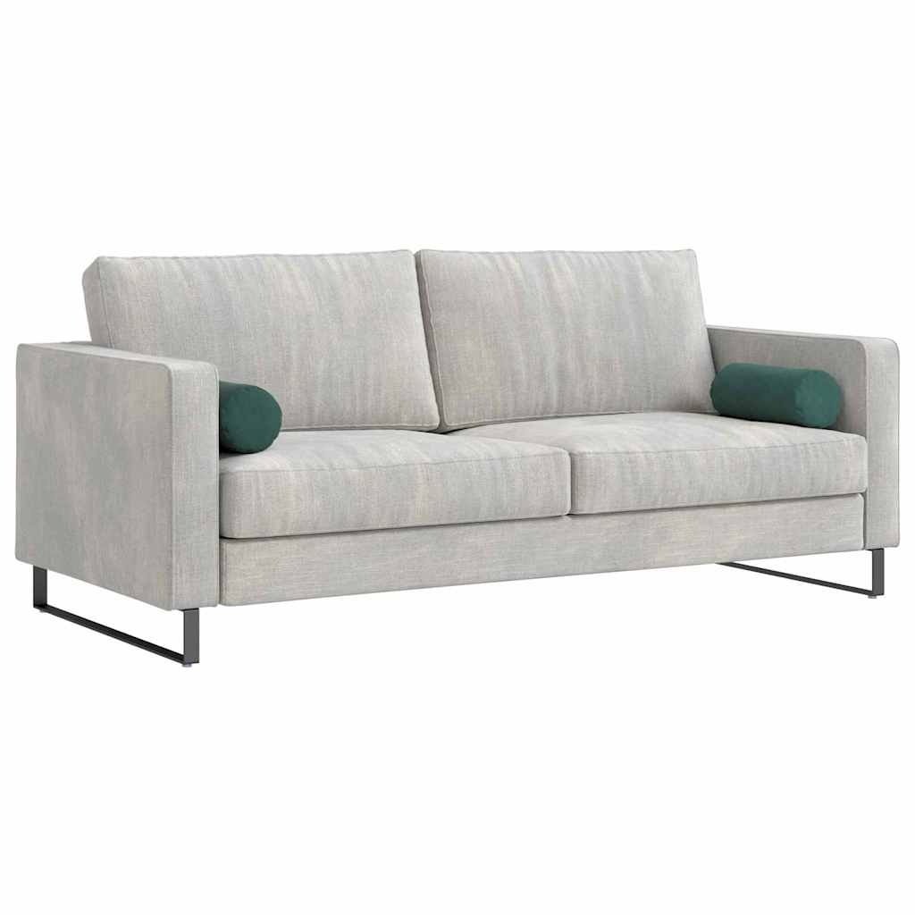 VidaXL Bolster Kussens 2 pcs Donkergroen Ø 15 x 40 cm Katoen Stof