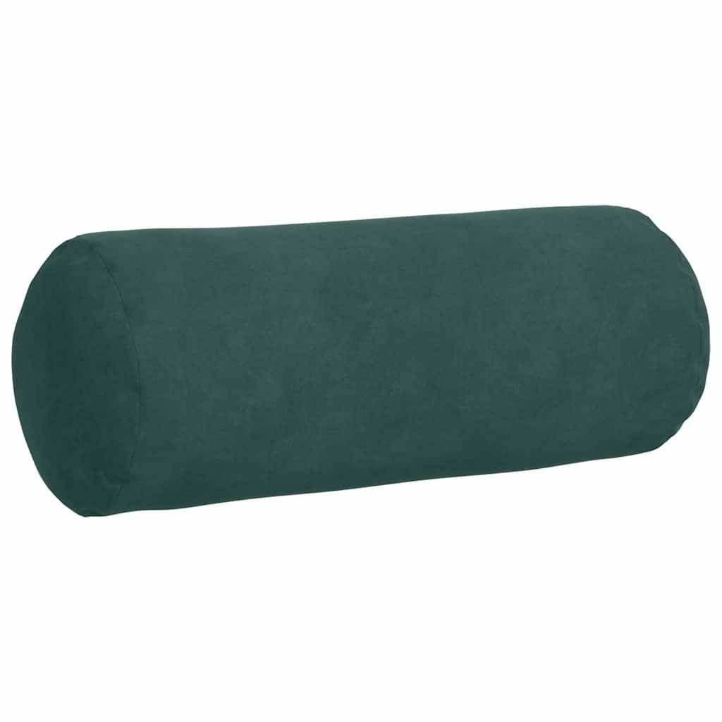 VidaXL Bolster Kussens 2 pcs Donkergroen Ø 15 x 40 cm Katoen Stof