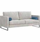 VidaXL Bolster Kussens 2 pcs Blauw Ø 15 x 40 cm Katoen Stof