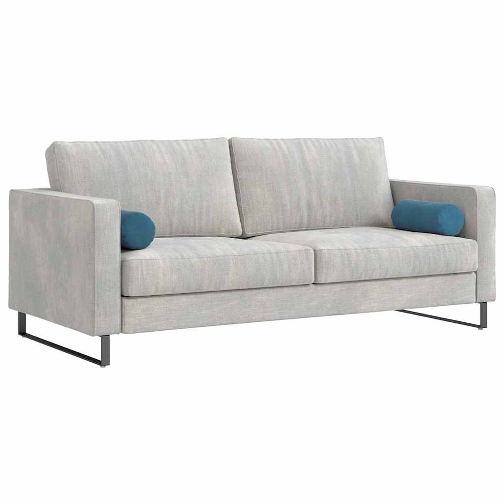 VidaXL Bolster Kussens 2 pcs Blauw Ø 15 x 40 cm Katoen Stof