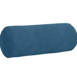 VidaXL Bolster Kussens 2 pcs Blauw Ø 15 x 40 cm Katoen Stof