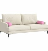 VidaXL Bolster Kussens 2 pcs Roze Ø 15 x 40 cm Stof